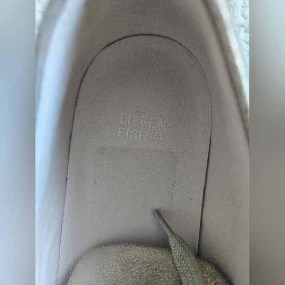 Eileen Fisher Shimmering Gold Platform Lace-up Sneakers | size 10 - Picture 6 of 9